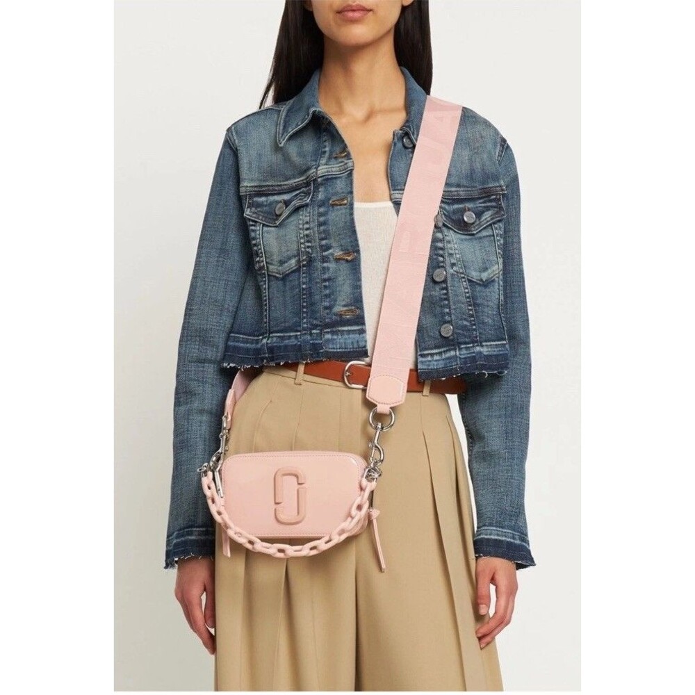 Marc Jacobs The Snapshot Patent Camera Bag In Pink